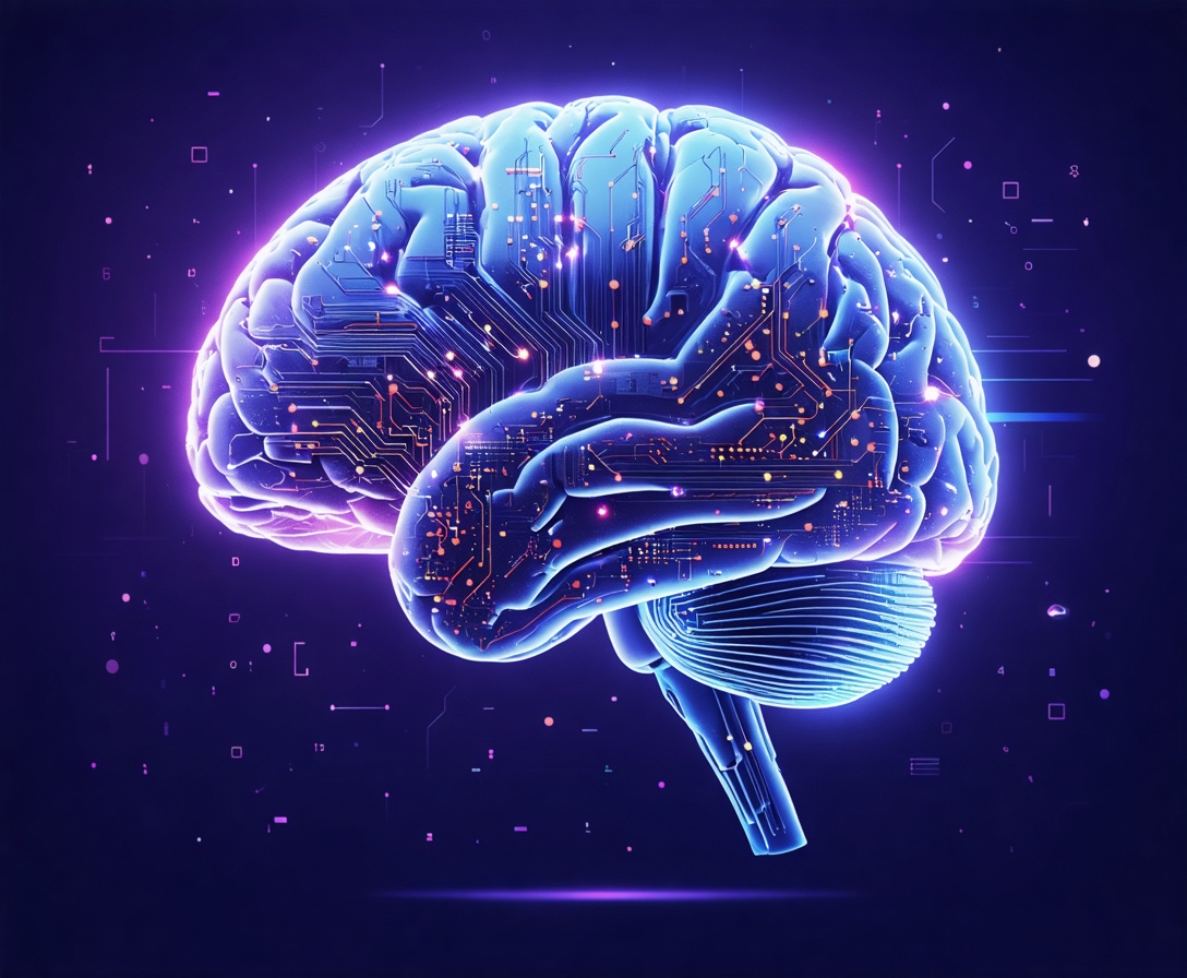 Мозг человека, объединяющийся с цифровыми цепями
