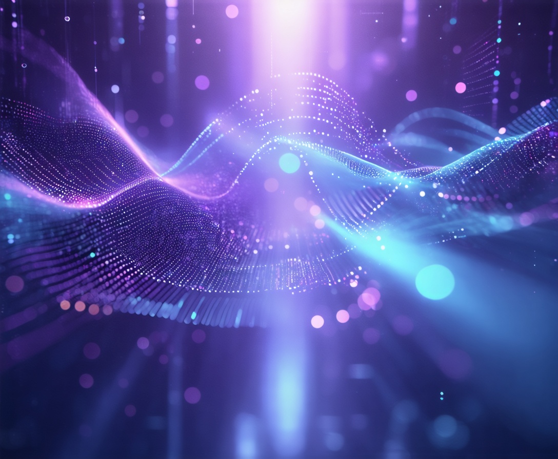 Абстрактный цифровой фон с потоками данных